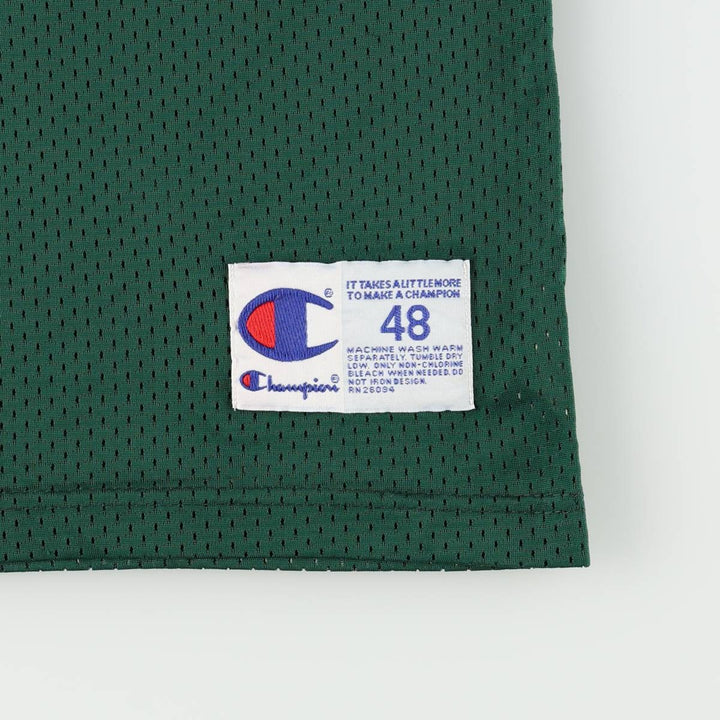 90'S Champion New York Jets 3/4 Sleeve Mesh V-Neck Game Shirt Football Shirt Men's XL (approx.) Nylon green type Vintage Second Hand