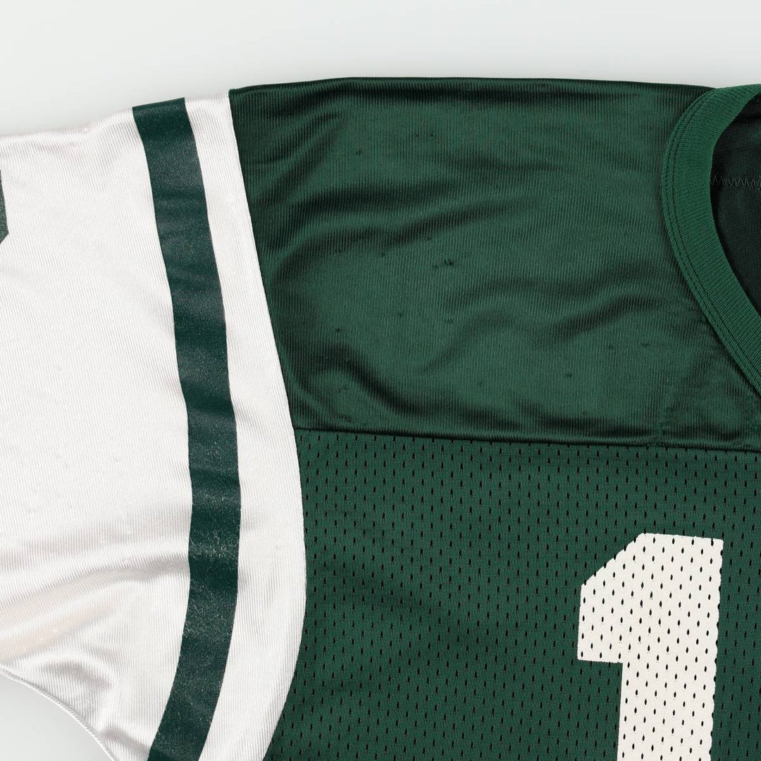 90'S Champion New York Jets 3/4 Sleeve Mesh V-Neck Game Shirt Football Shirt Men's XL (approx.) Nylon green type Vintage Second Hand