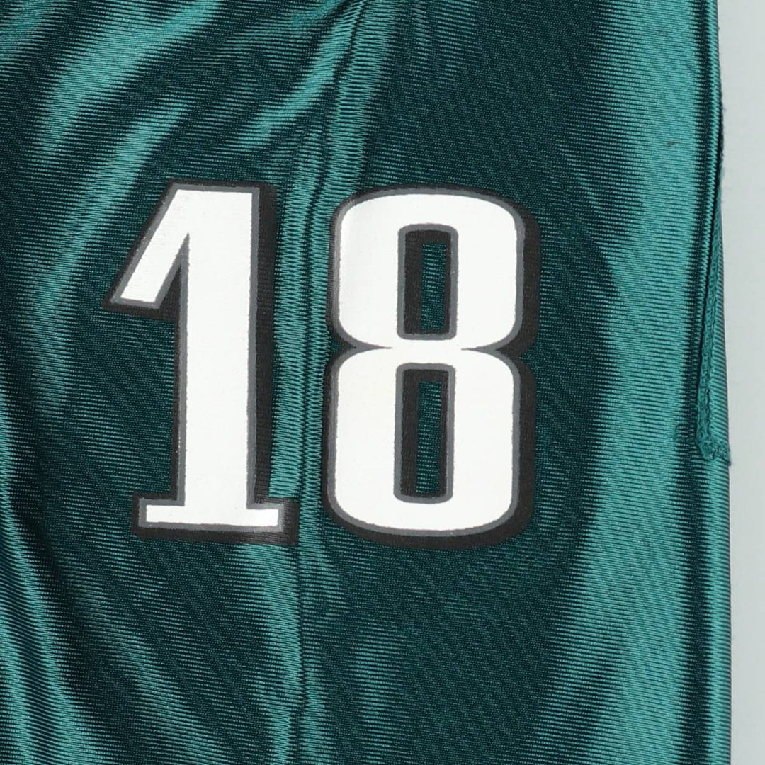 Reebok Philadelphia Eagles Mesh V-Neck Football 3/4 Sleeve T-Shirt, Men's Size L (approx.) Nylon green type Vintage Second Hand