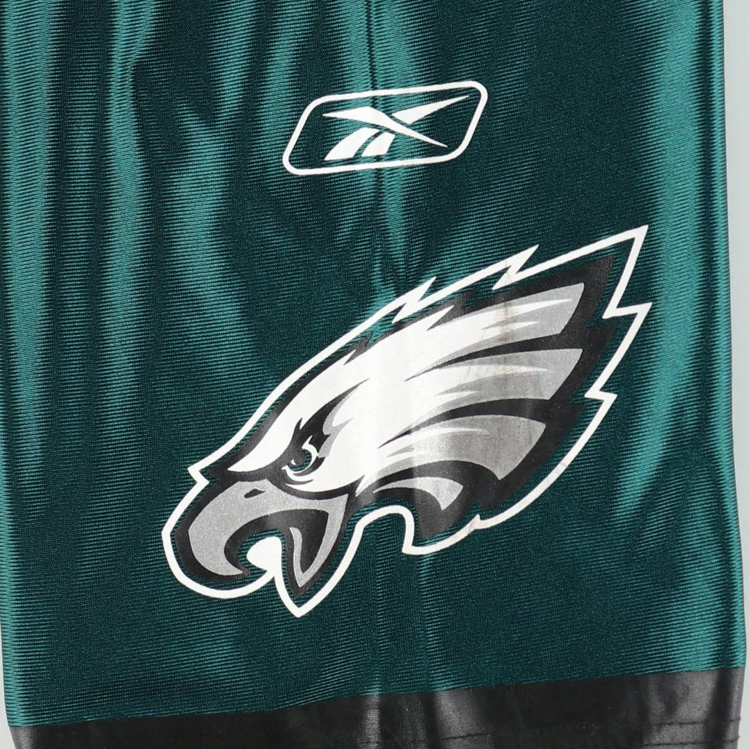 Reebok Philadelphia Eagles Mesh V-Neck Football 3/4 Sleeve T-Shirt, Men's Size L (approx.) Nylon green type Vintage Second Hand