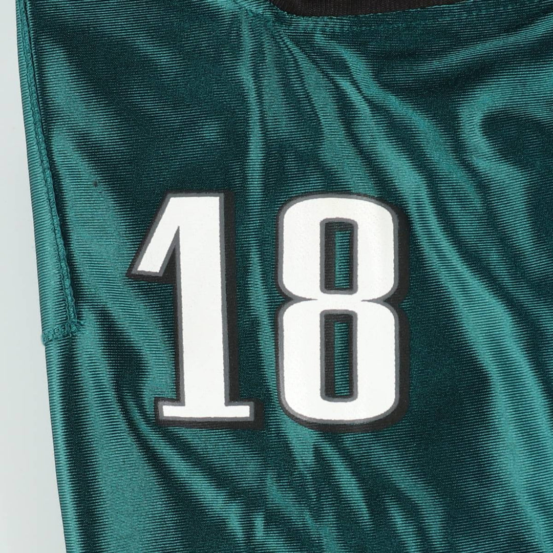 Reebok Philadelphia Eagles Mesh V-Neck Football 3/4 Sleeve T-Shirt, Men's Size L (approx.) Nylon green type Vintage Second Hand