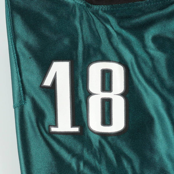 Reebok Philadelphia Eagles Mesh V-Neck Football 3/4 Sleeve T-Shirt, Men's Size L (approx.) Nylon green type Vintage Second Hand