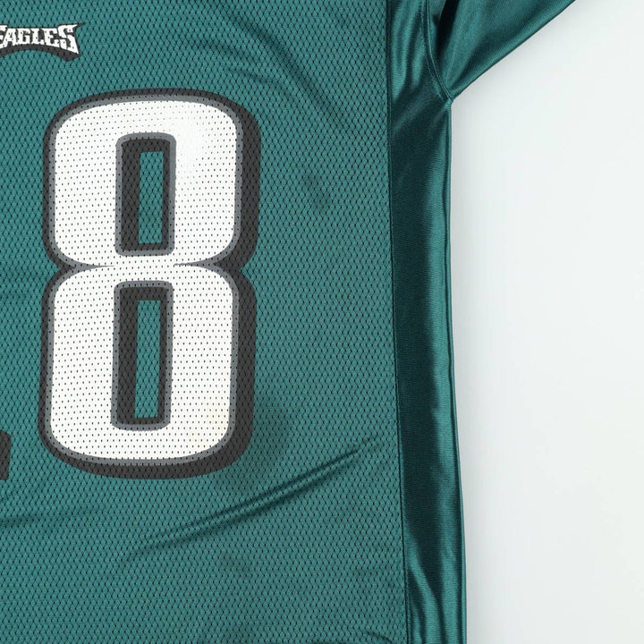 Reebok Philadelphia Eagles Mesh V-Neck Football 3/4 Sleeve T-Shirt, Men's Size L (approx.) Nylon green type Vintage Second Hand