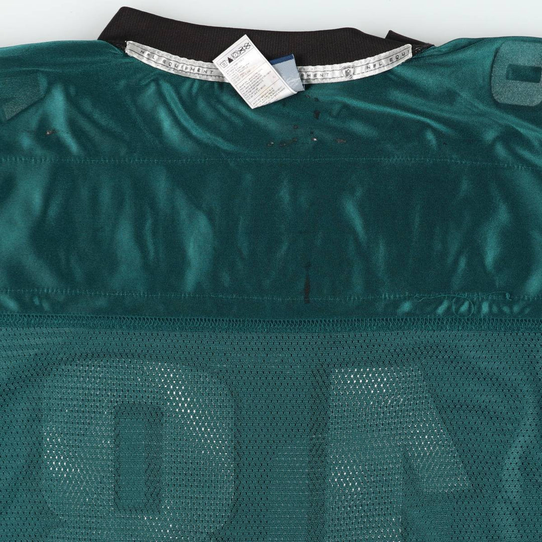 Reebok Philadelphia Eagles Mesh V-Neck Football 3/4 Sleeve T-Shirt, Men's Size L (approx.) Nylon green type Vintage Second Hand