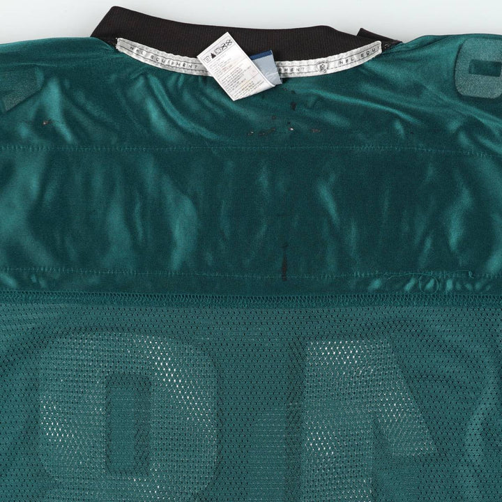 Reebok Philadelphia Eagles Mesh V-Neck Football 3/4 Sleeve T-Shirt, Men's Size L (approx.) Nylon green type Vintage Second Hand