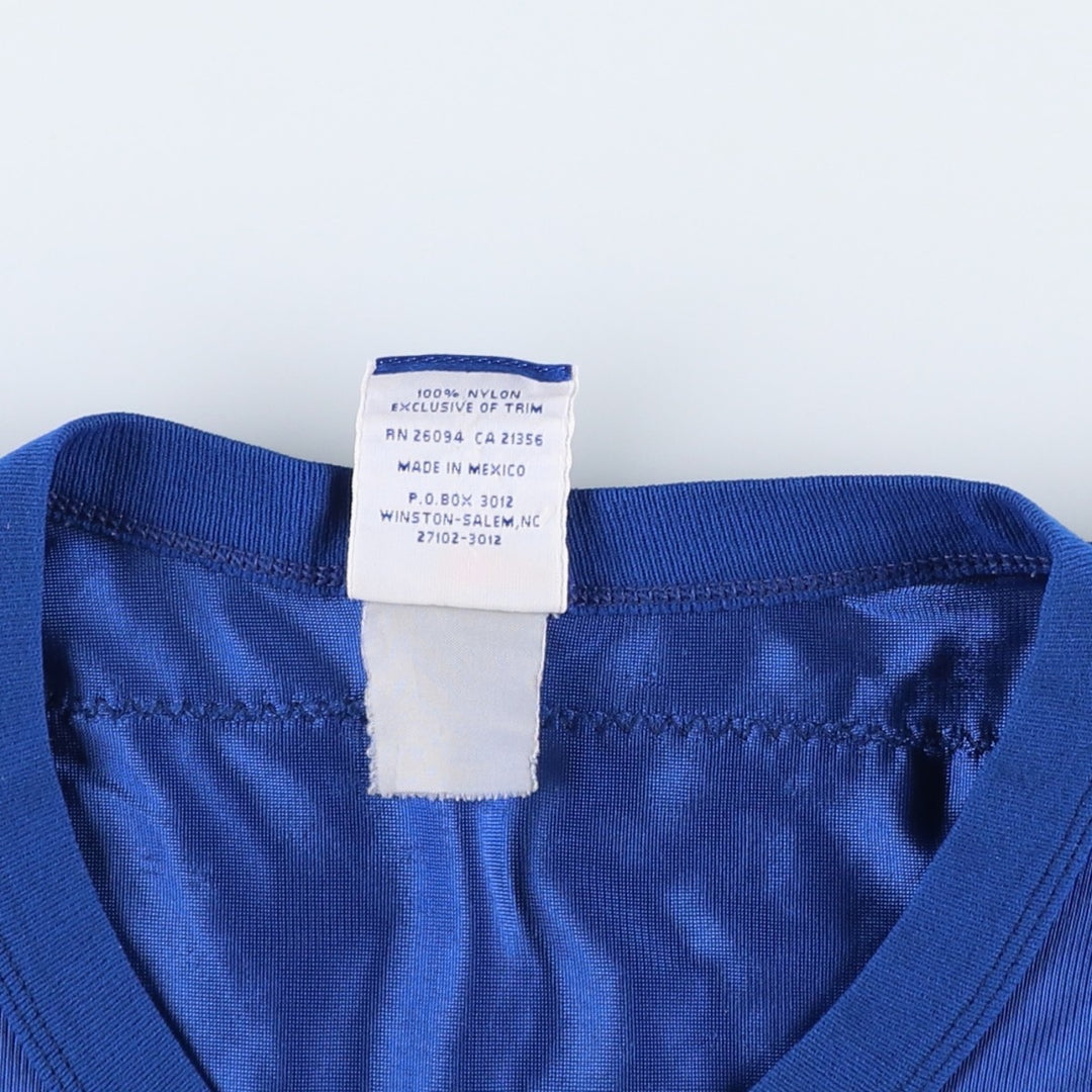 90'S Champion Authentic Athletic Apparel V-Neck Game Shirt Football Shirt Men's Size XL (approx.) Nylon blue type Vintage Second Hand