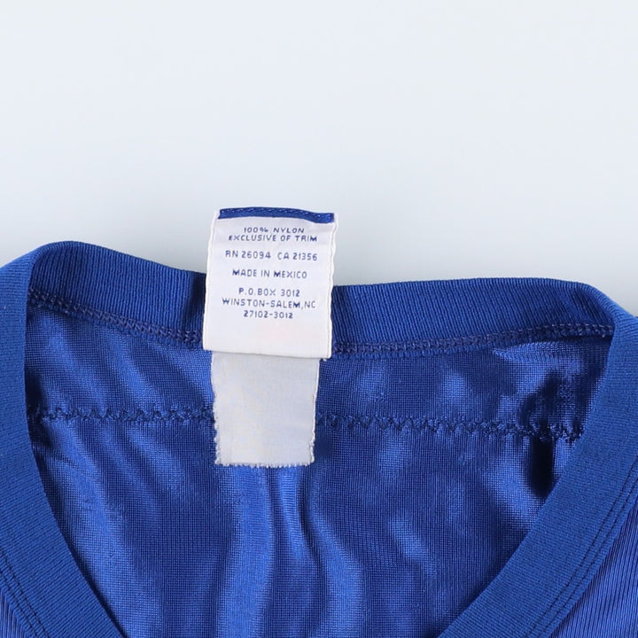 90'S Champion Authentic Athletic Apparel V-Neck Game Shirt Football Shirt Men's Size XL (approx.) Nylon blue type Vintage Second Hand