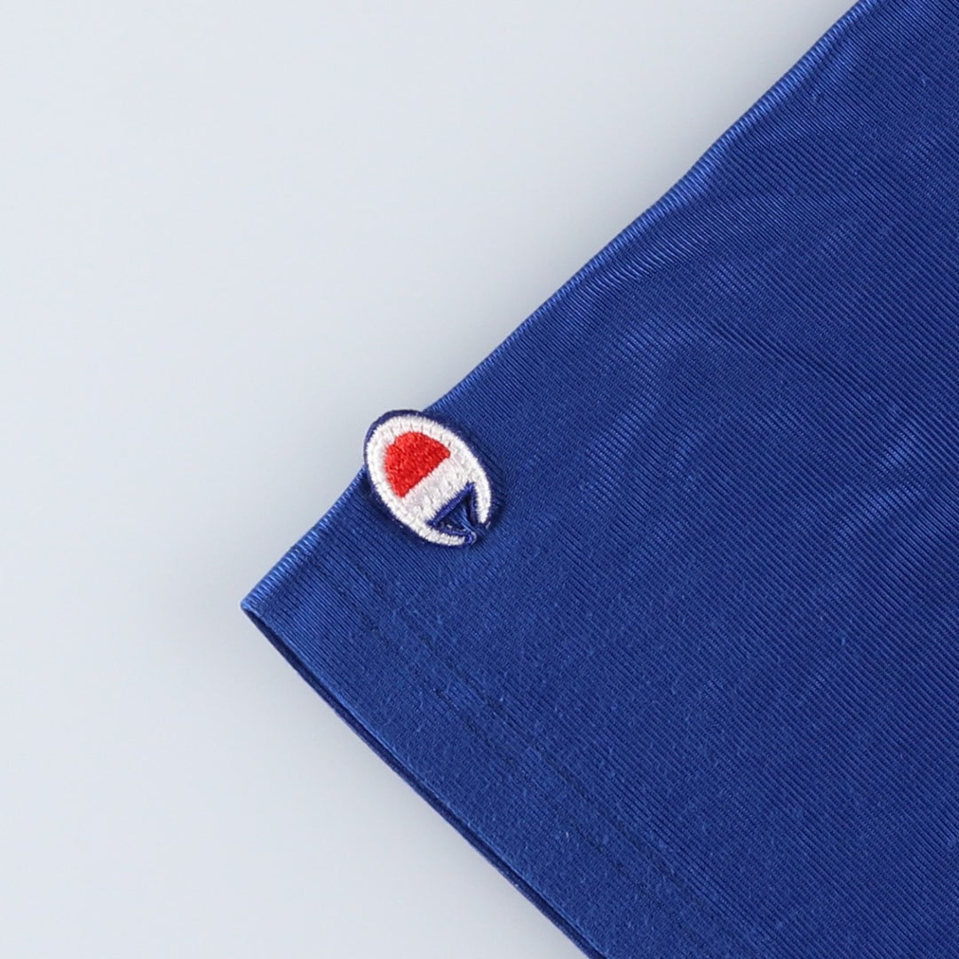90'S Champion Authentic Athletic Apparel V-Neck Game Shirt Football Shirt Men's Size XL (approx.) Nylon blue type Vintage Second Hand