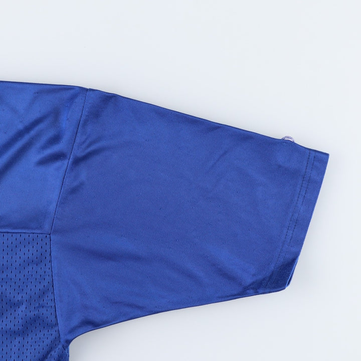 90'S Champion Authentic Athletic Apparel V-Neck Game Shirt Football Shirt Men's Size XL (approx.) Nylon blue type Vintage Second Hand