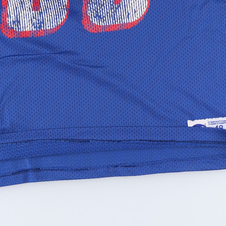 90'S Champion Authentic Athletic Apparel V-Neck Game Shirt Football Shirt Men's Size XL (approx.) Nylon blue type Vintage Second Hand