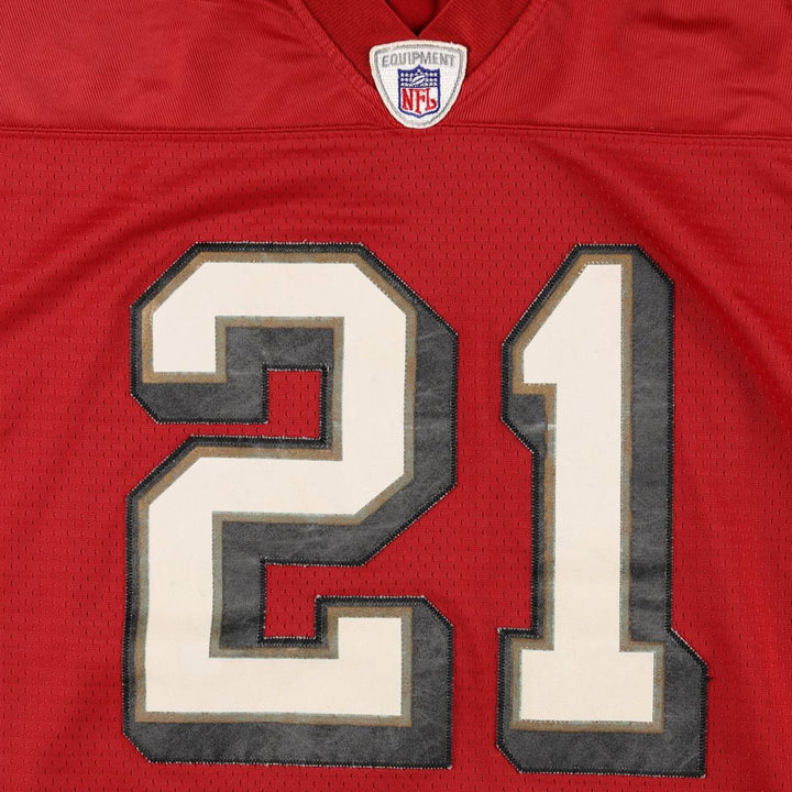 Reebok NFL San Francisco 49ers Five-Quarter Sleeve V-Neck Mesh Game Shirt Football Shirt polyester burgundy type Vintage Second Hand