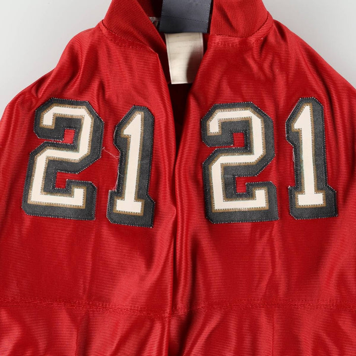 Reebok NFL San Francisco 49ers Five-Quarter Sleeve V-Neck Mesh Game Shirt Football Shirt polyester burgundy type Vintage Second Hand