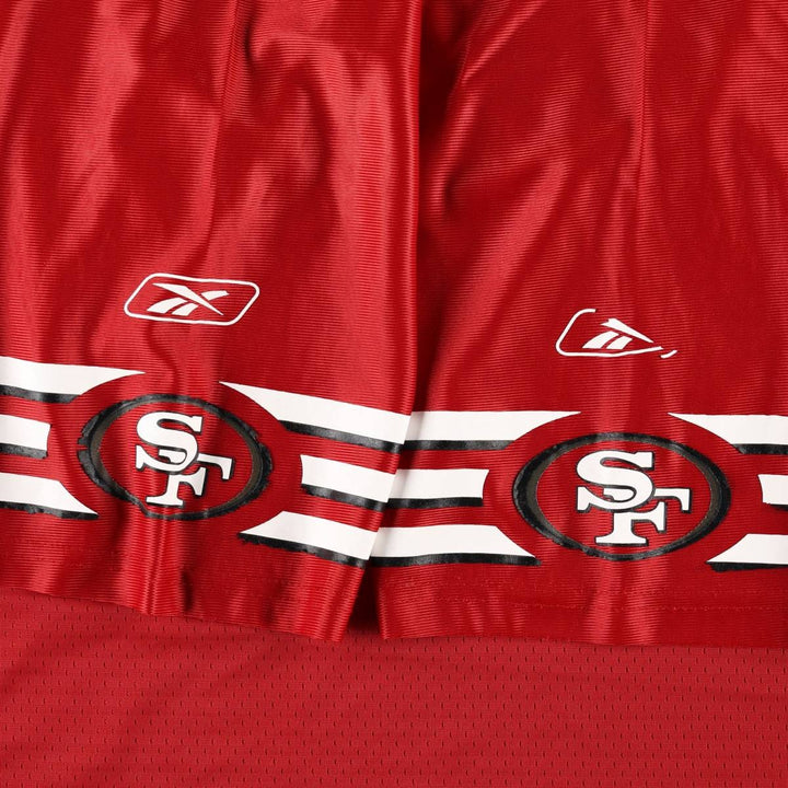 Reebok NFL San Francisco 49ers Five-Quarter Sleeve V-Neck Mesh Game Shirt Football Shirt polyester burgundy type Vintage Second Hand