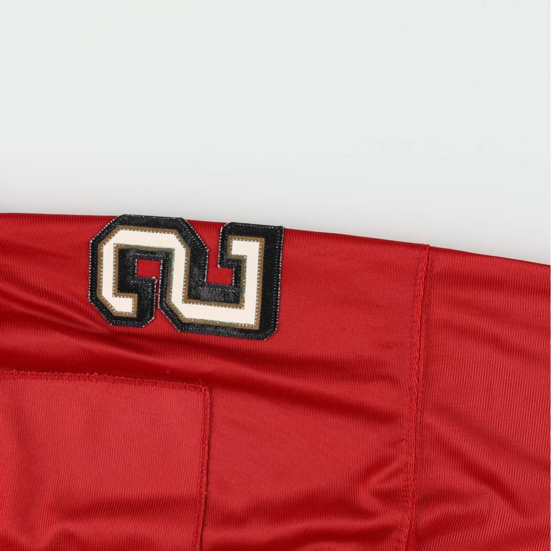 Reebok NFL San Francisco 49ers Five-Quarter Sleeve V-Neck Mesh Game Shirt Football Shirt polyester burgundy type Vintage Second Hand