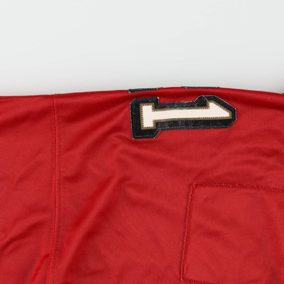 Reebok NFL San Francisco 49ers Five-Quarter Sleeve V-Neck Mesh Game Shirt Football Shirt polyester burgundy type Vintage Second Hand