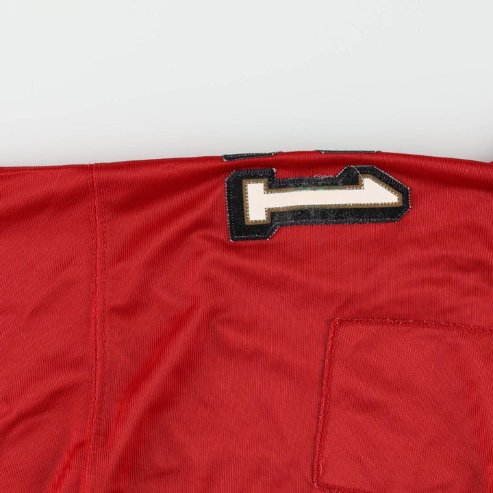 Reebok NFL San Francisco 49ers Five-Quarter Sleeve V-Neck Mesh Game Shirt Football Shirt polyester burgundy type Vintage Second Hand