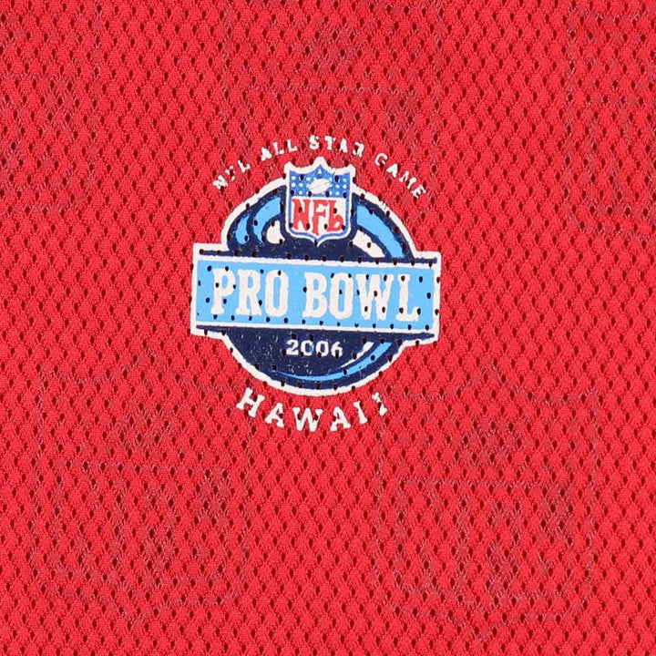 Reebok Pittsburgh Steelers Mesh V-Neck 3/4 Sleeve Football T-Shirt (Men's XL equivalent) Nylon red type Vintage Second Hand