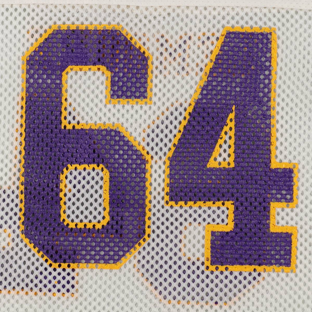 80s-90'S Champion Minnesota Vikings V-neck Mesh Football 3/4 Sleeve T-shirt, Men's XL equivalent, Vintage Nylon white type Vintage Second Hand