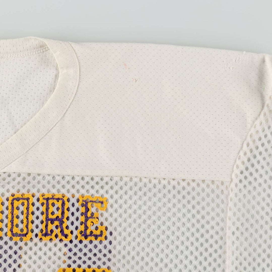 80s-90'S Champion Minnesota Vikings V-neck Mesh Football 3/4 Sleeve T-shirt, Men's XL equivalent, Vintage Nylon white type Vintage Second Hand