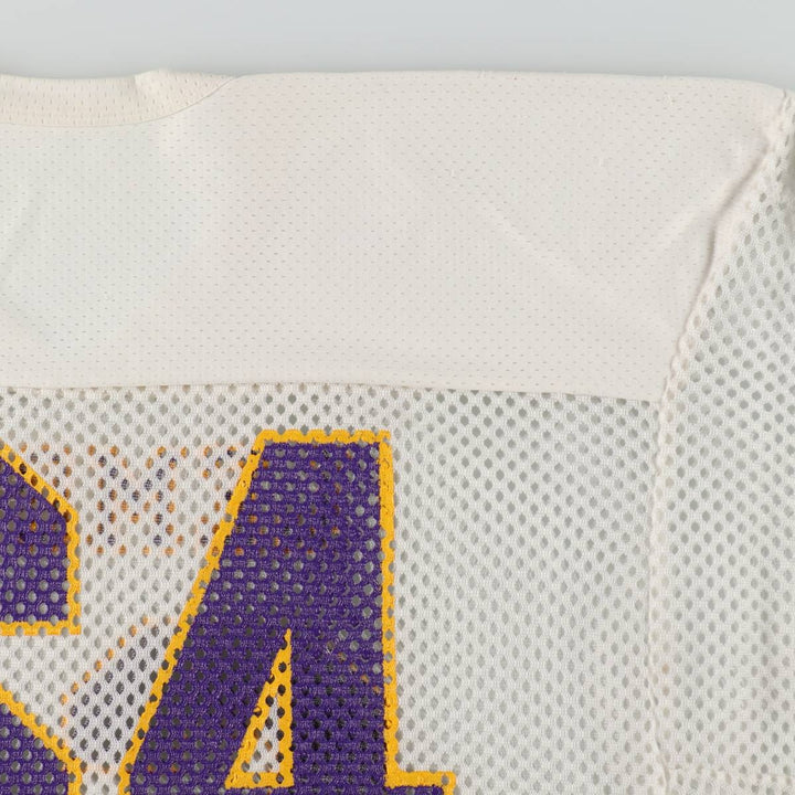 80s-90'S Champion Minnesota Vikings V-neck Mesh Football 3/4 Sleeve T-shirt, Men's XL equivalent, Vintage Nylon white type Vintage Second Hand