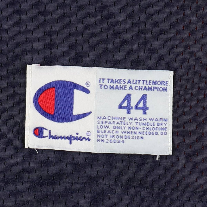 90'S Champion Denver Broncos V-neck Mesh Football 3/4 Sleeve T-Shirt, Men's Size L (Equivalent), Vintage Nylon navy blue type Vintage Second Hand