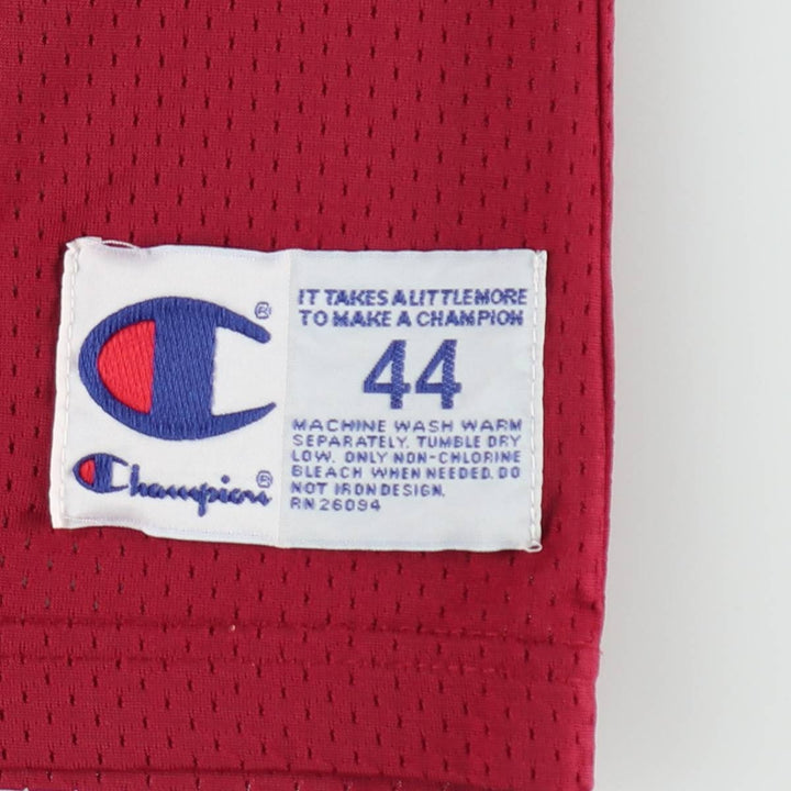 90'S Champion V-neck Mesh Washington Redskins Football Short Sleeve T-shirt, Men's Size L (approx.), Vintage Nylon wine-red Vintage Second Hand