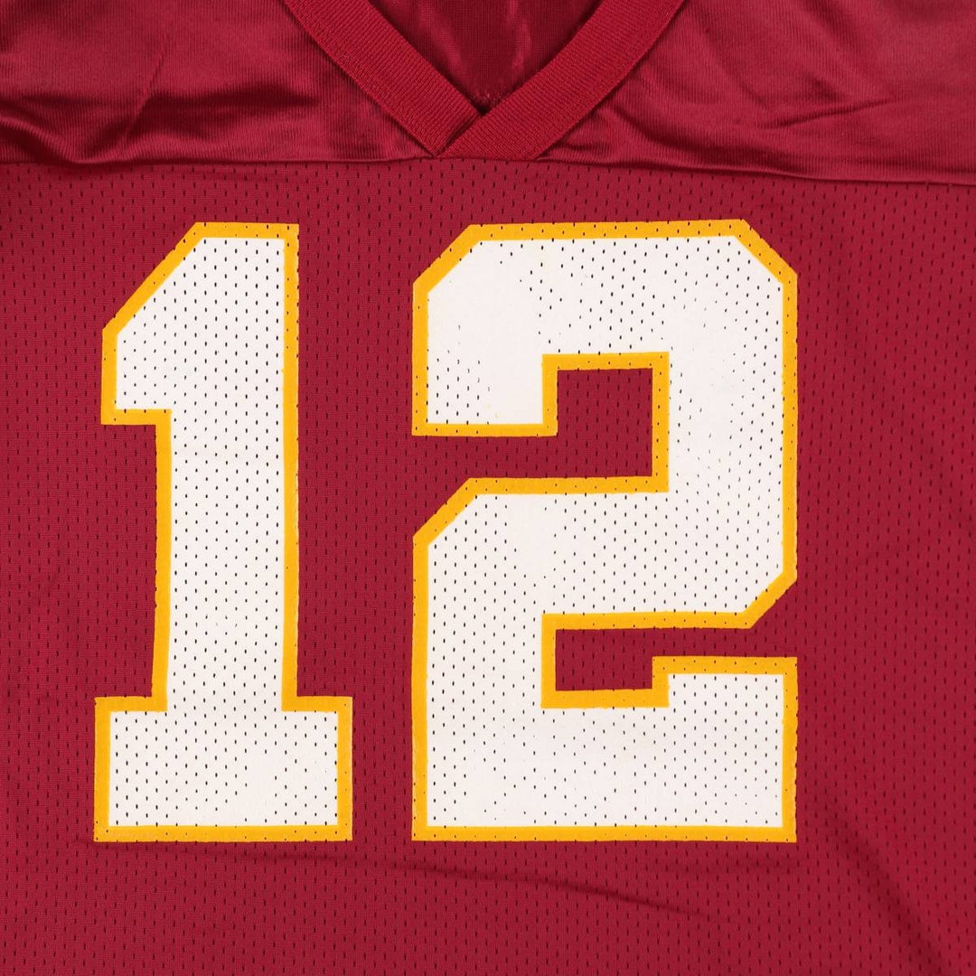 90'S Champion V-neck Mesh Washington Redskins Football Short Sleeve T-shirt, Men's Size L (approx.), Vintage Nylon wine-red Vintage Second Hand