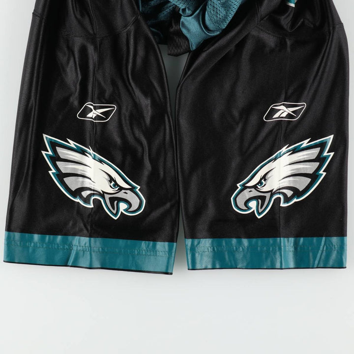 Reebok Philadelphia Eagles Mesh V-Neck Football 3/4 Sleeve T-Shirt, Men's Size L (approx.) Nylon green type Vintage Second Hand