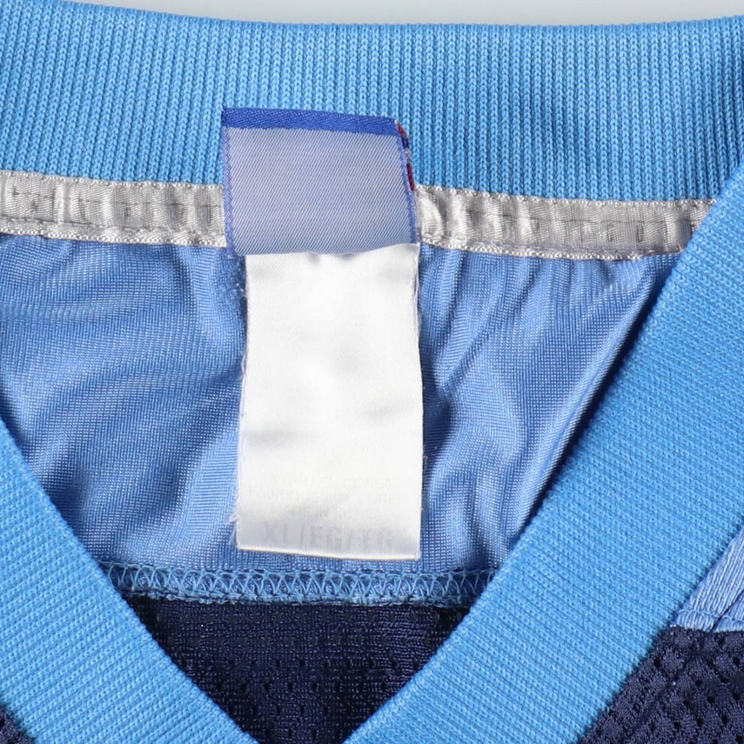 Reebok NFL Tennessee Titans Mesh V-Neck Football 3/4 Sleeve T-Shirt (Men's XL equivalent) unclear navy blue type Vintage Second Hand