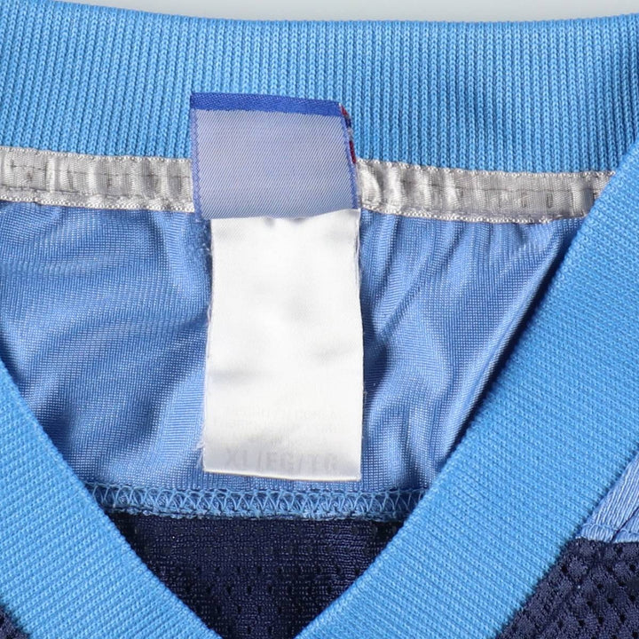 Reebok NFL Tennessee Titans Mesh V-Neck Football 3/4 Sleeve T-Shirt (Men's XL equivalent) unclear navy blue type Vintage Second Hand