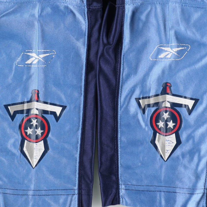 Reebok NFL Tennessee Titans Mesh V-Neck Football 3/4 Sleeve T-Shirt (Men's XL equivalent) unclear navy blue type Vintage Second Hand