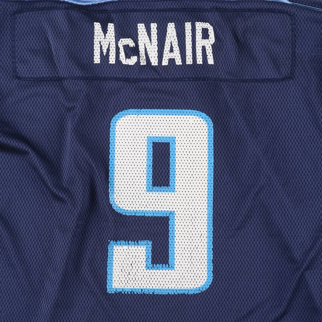 Reebok NFL Tennessee Titans Mesh V-Neck Football 3/4 Sleeve T-Shirt (Men's XL equivalent) unclear navy blue type Vintage Second Hand