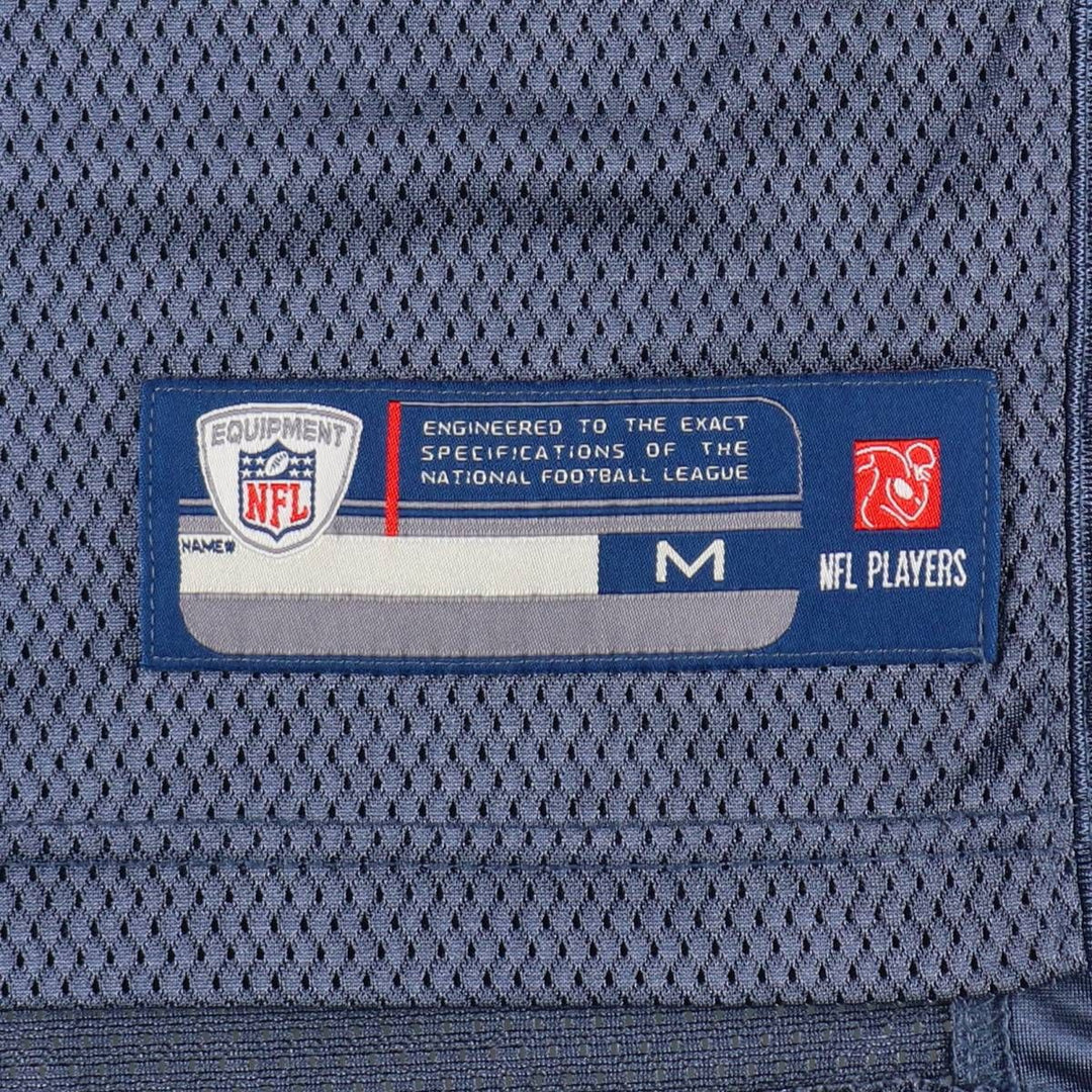 Reebok NFL Seattle Seahawks Mesh V-Neck Football 3/4 Sleeve T-Shirt (Men's Size M) Nylon Navy blue Vintage Second Hand