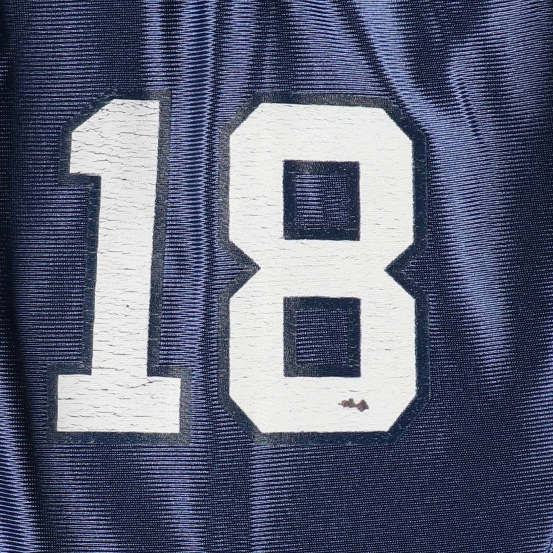 Reebok NFL Seattle Seahawks Mesh V-Neck Football 3/4 Sleeve T-Shirt (Men's Size M) Nylon Navy blue Vintage Second Hand
