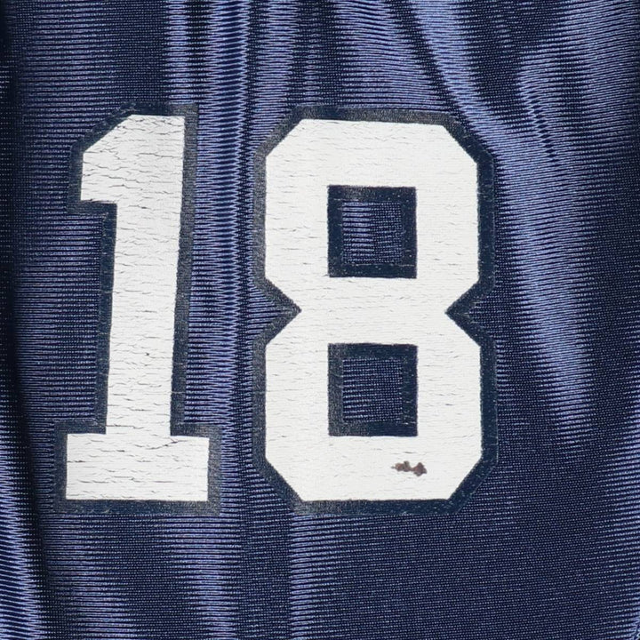 Reebok NFL Seattle Seahawks Mesh V-Neck Football 3/4 Sleeve T-Shirt (Men's Size M) Nylon Navy blue Vintage Second Hand