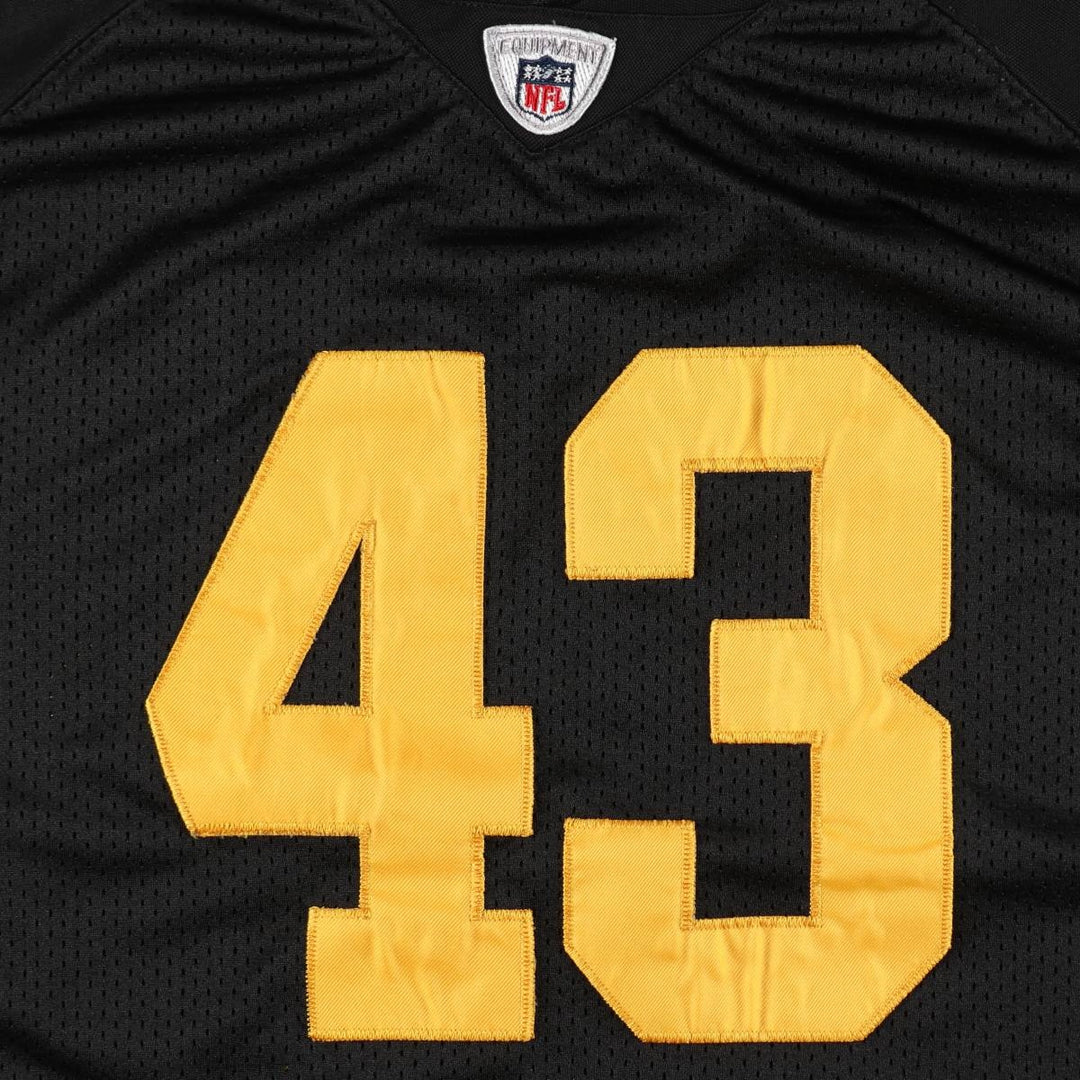 Reebok Pittsburgh Steelers Mesh V-Neck Football 3/4 Sleeve T-Shirt, Men's XXL (approx.) unclear black type Vintage Second Hand