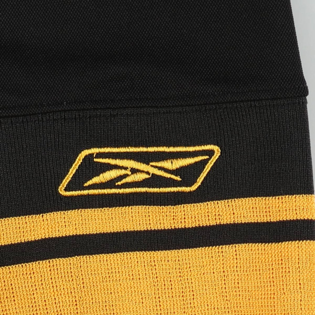 Reebok Pittsburgh Steelers Mesh V-Neck Football 3/4 Sleeve T-Shirt, Men's XXL (approx.) unclear black type Vintage Second Hand