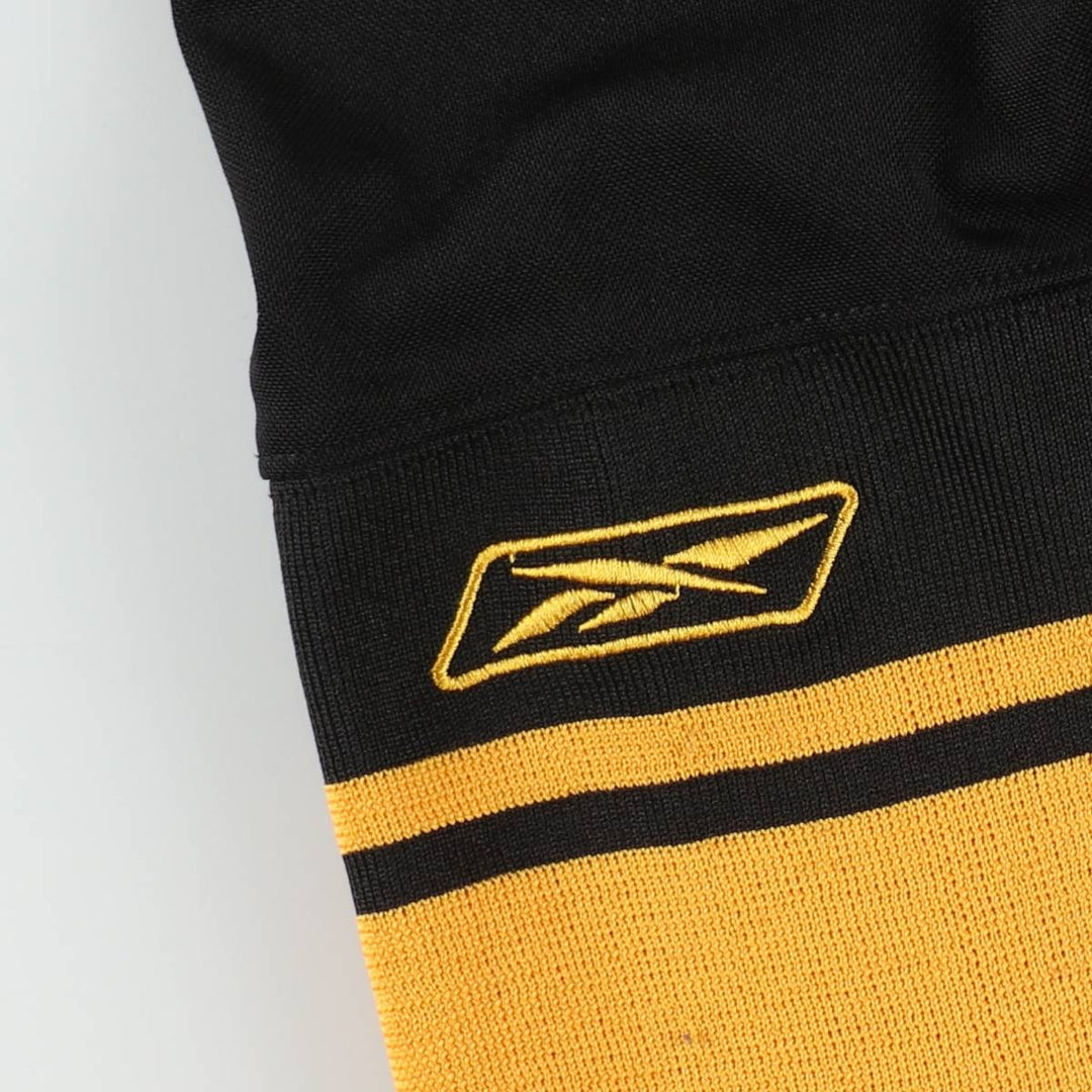 Reebok Pittsburgh Steelers Mesh V-Neck Football 3/4 Sleeve T-Shirt, Men's XXL (approx.) unclear black type Vintage Second Hand