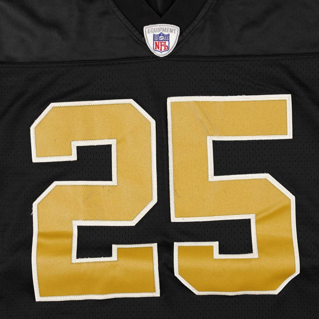 Reebok NFL New Orleans Saints Five-Quarter Sleeve Mesh V-Neck Game Shirt Football Shirt Men's XL Equivalent polyester black type Vintage Second Hand