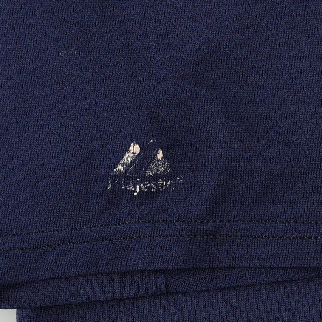 90'S Majestic MLB Seattle Mariners Mesh V-Neck Game Shirt, Made in USA, Men's Size L (approx.) unclear navy blue type Vintage Second Hand