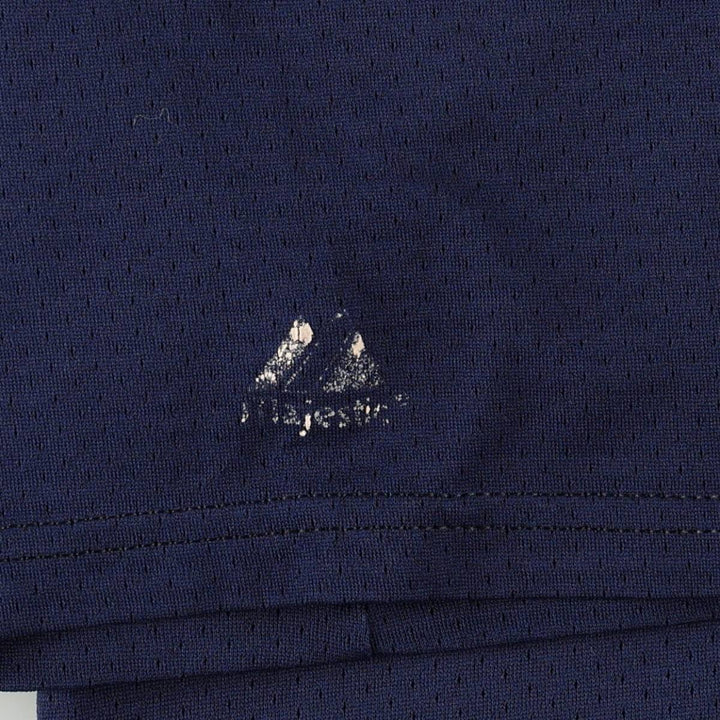90'S Majestic MLB Seattle Mariners Mesh V-Neck Game Shirt, Made in USA, Men's Size L (approx.) unclear navy blue type Vintage Second Hand