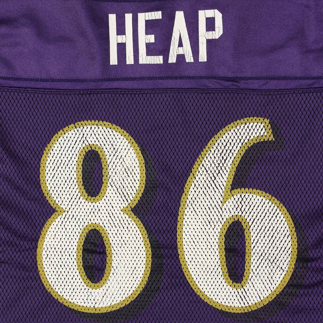 Reebok NFL Baltimore Ravens V-Neck Mesh Five-Quarter Sleeve Game Shirt Football Shirt Men's XL (approx.) Nylon purple type Vintage Second Hand
