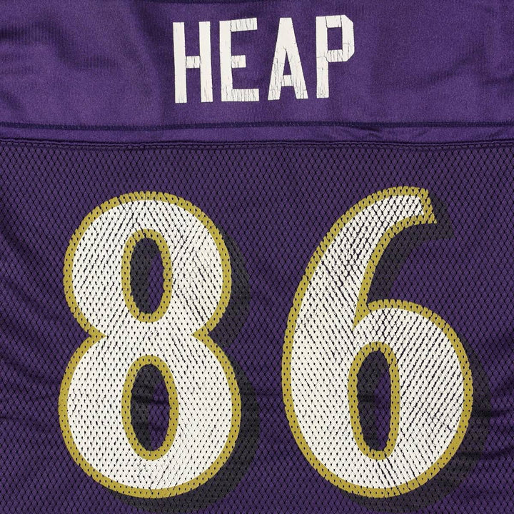 Reebok NFL Baltimore Ravens V-Neck Mesh Five-Quarter Sleeve Game Shirt Football Shirt Men's XL (approx.) Nylon purple type Vintage Second Hand