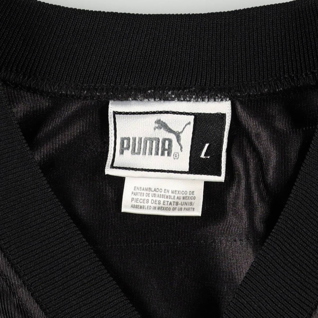 90s-00'S Puma NFL Atlanta Falcons V-neck Mesh Five-quarter Sleeve Game Shirt Football Shirt Men's Size L (approx.) Nylon black type Vintage Second Hand