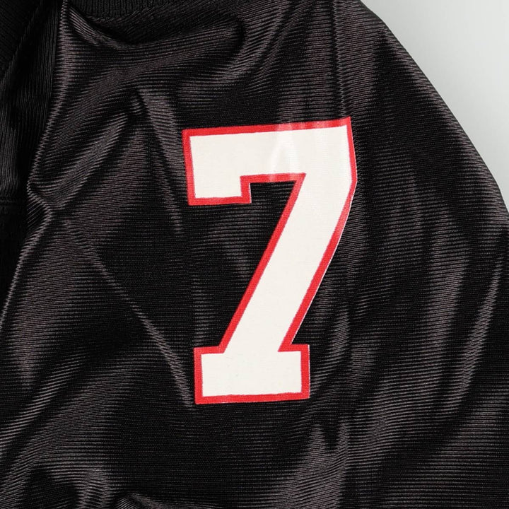 90s-00'S Puma NFL Atlanta Falcons V-neck Mesh Five-quarter Sleeve Game Shirt Football Shirt Men's Size L (approx.) Nylon black type Vintage Second Hand