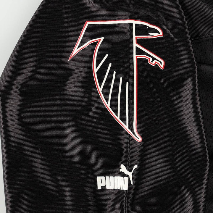90s-00'S Puma NFL Atlanta Falcons V-neck Mesh Five-quarter Sleeve Game Shirt Football Shirt Men's Size L (approx.) Nylon black type Vintage Second Hand