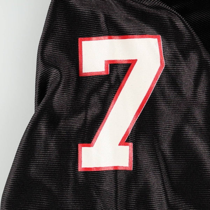 90s-00'S Puma NFL Atlanta Falcons V-neck Mesh Five-quarter Sleeve Game Shirt Football Shirt Men's Size L (approx.) Nylon black type Vintage Second Hand