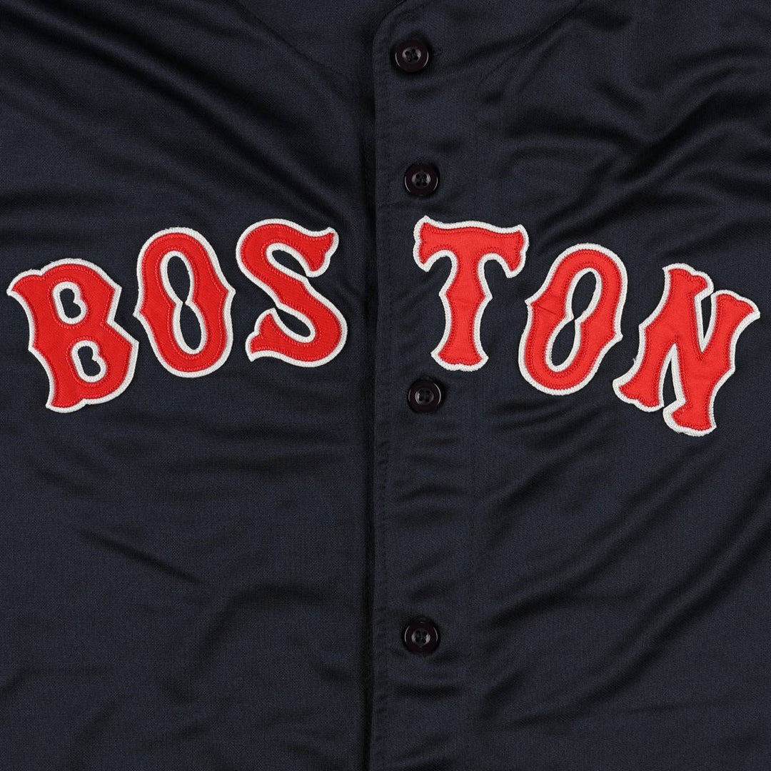 90s-00'S Majestic MLB Boston Red Sox Game Shirt Baseball Shirt Men's XL (approx.) unclear navy blue type Vintage Second Hand