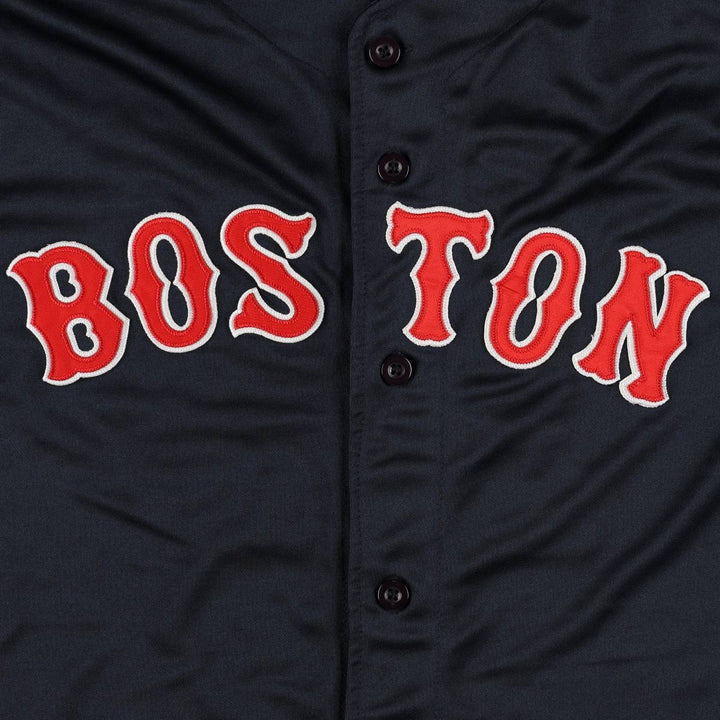 90s-00'S Majestic MLB Boston Red Sox Game Shirt Baseball Shirt Men's XL (approx.) unclear navy blue type Vintage Second Hand