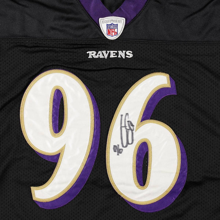 Reebok NFL Baltimore Ravens V-Neck Mesh Game Shirt Football Shirt Men's XL (approx.) Nylon black type Vintage Second Hand